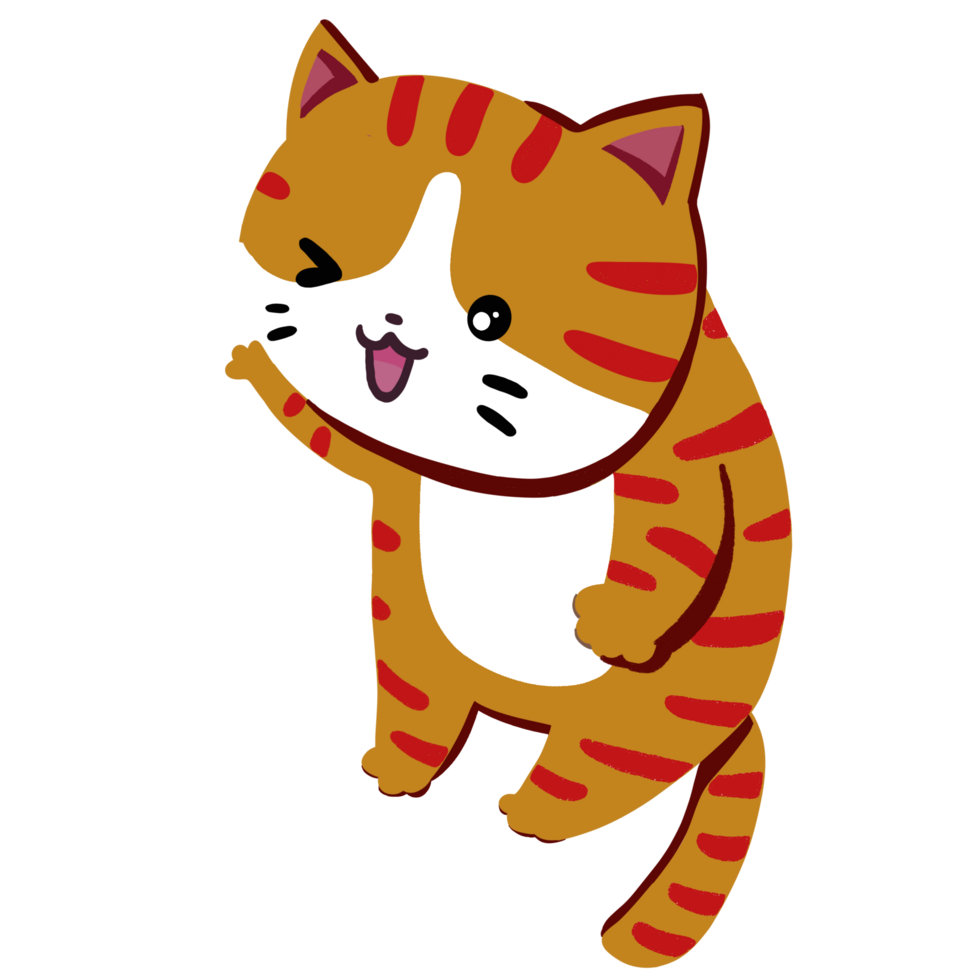 Cute cat illustration png
