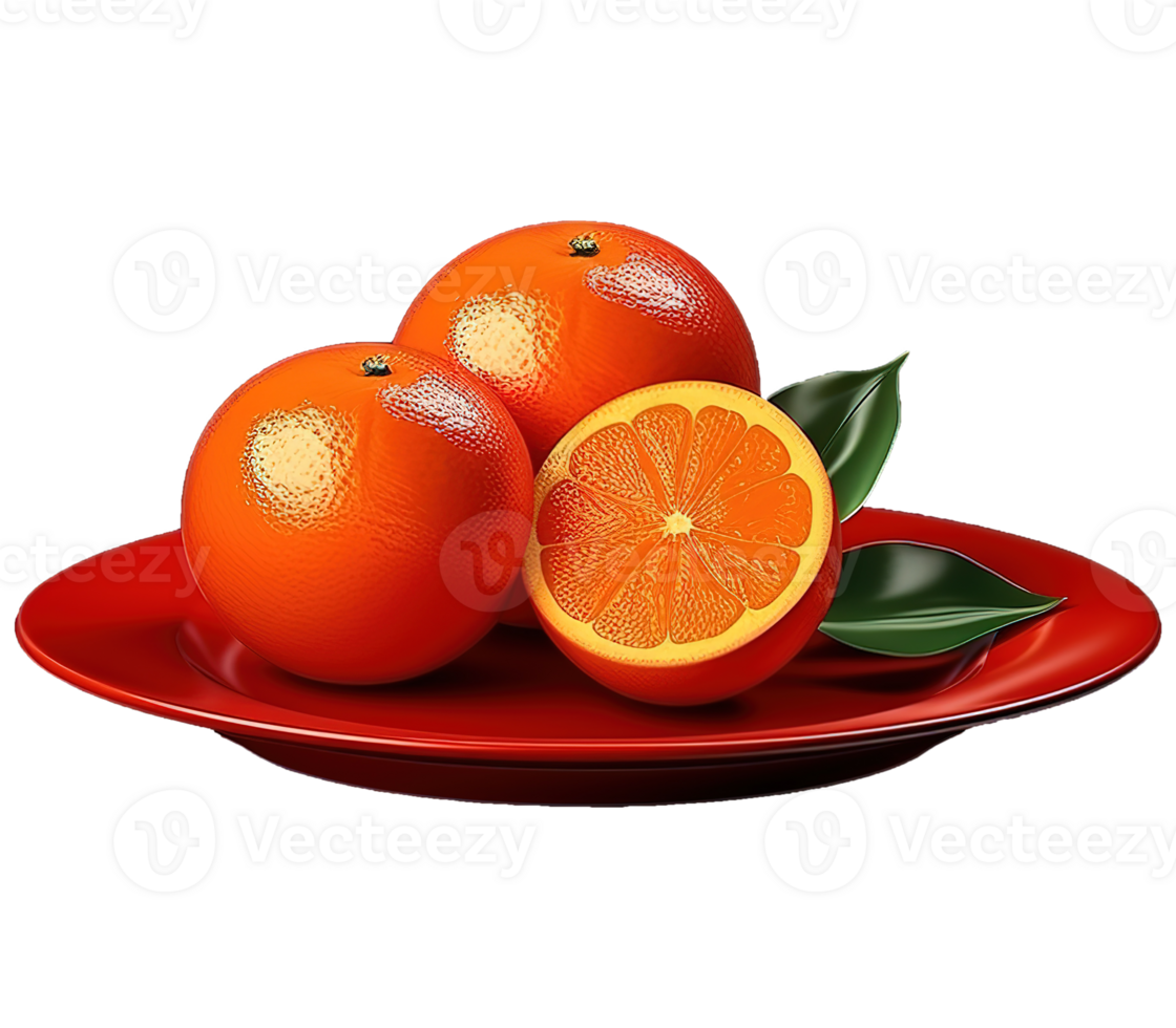 AI generated illustration of fresh mandarin orange ai generative png