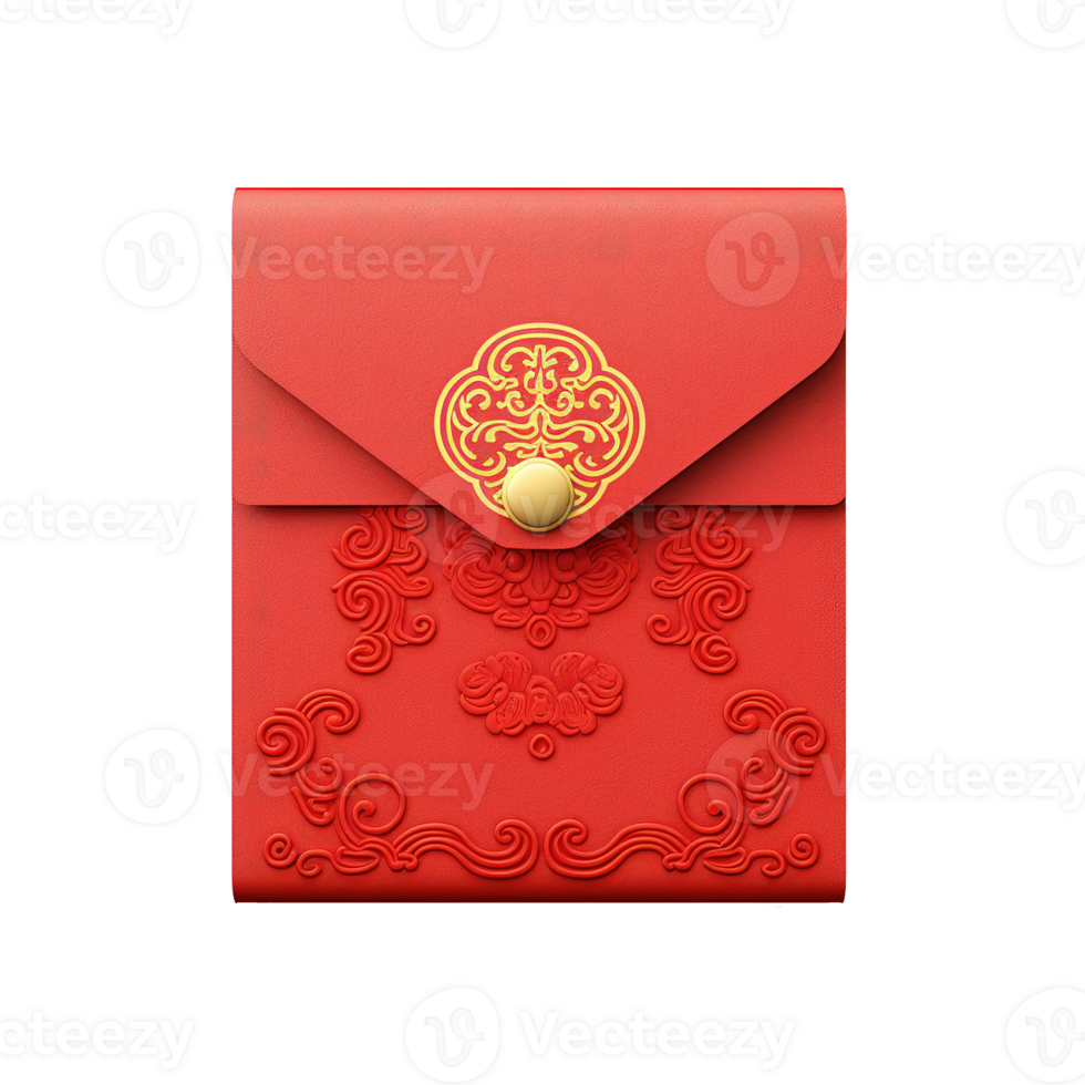 AI generated illustration of red chinese new year envelope ai generative png