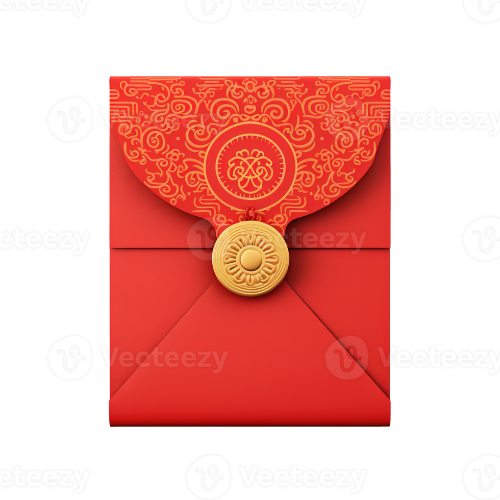 ai generiert Illustration von rot Chinesisch Neu Jahr Briefumschlag ai generativ png