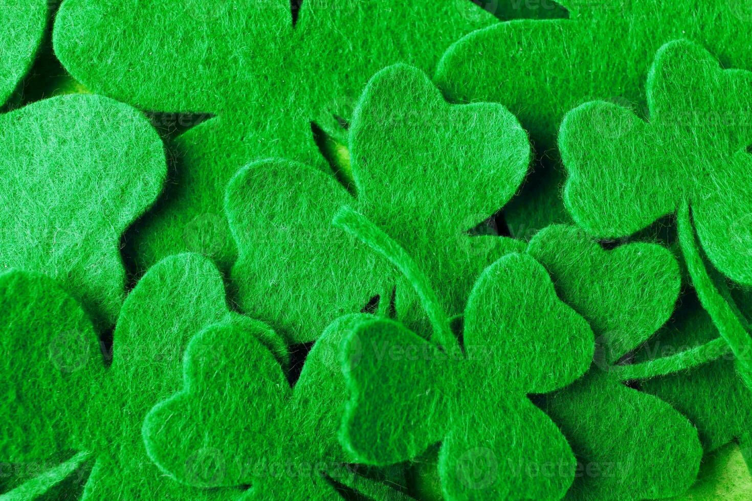 St. Patrick's Day Celebration, Festive Irish Holiday with Green Background, Concept of Shamrock Tradition in March Festival photo