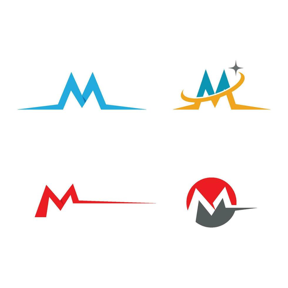 M Letter Logo Template vector