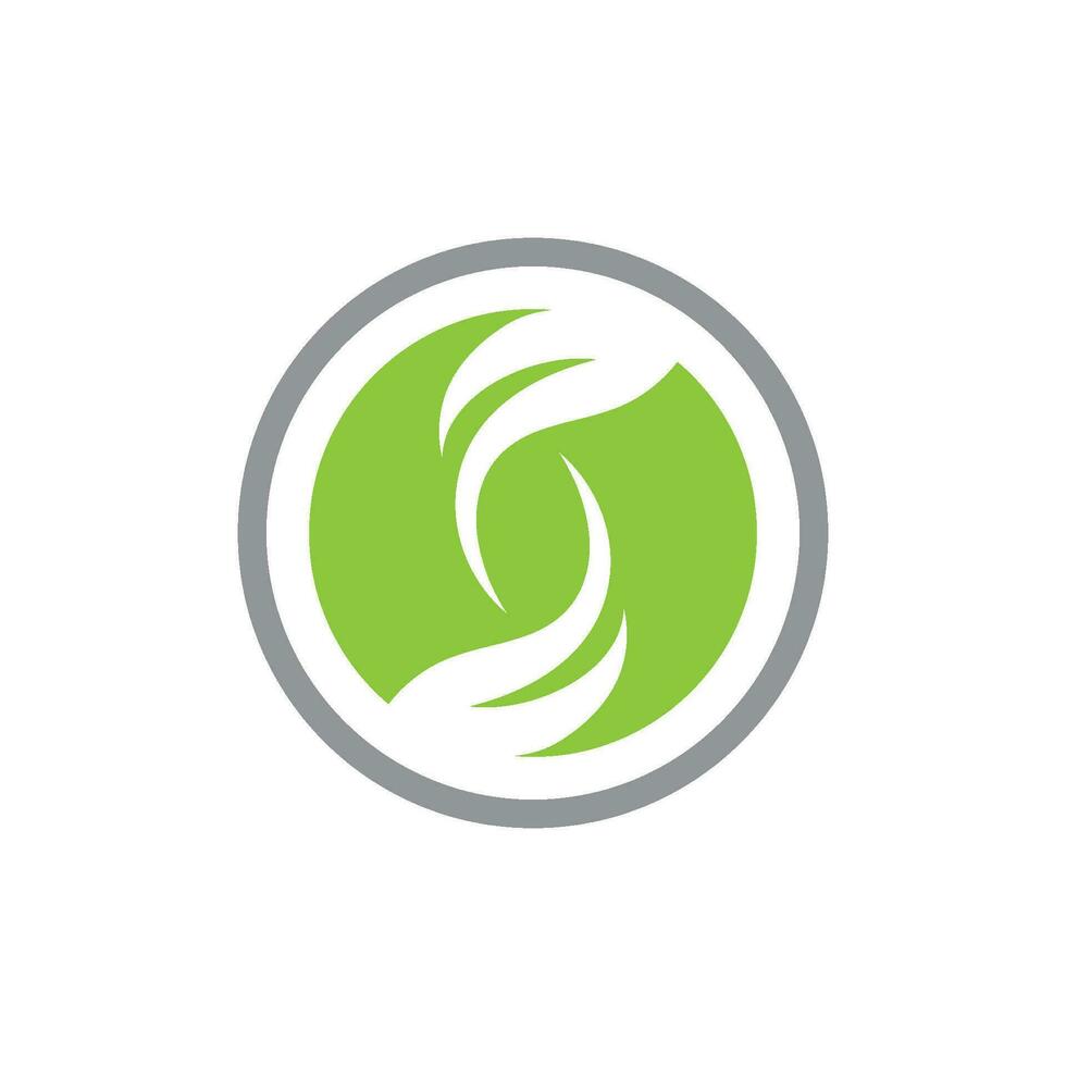 Logos of green Tree leaf ecology vector