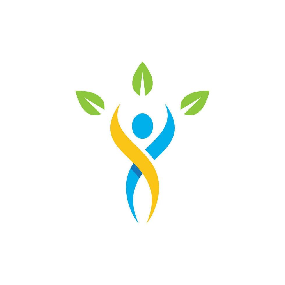 Human character logo sign vector