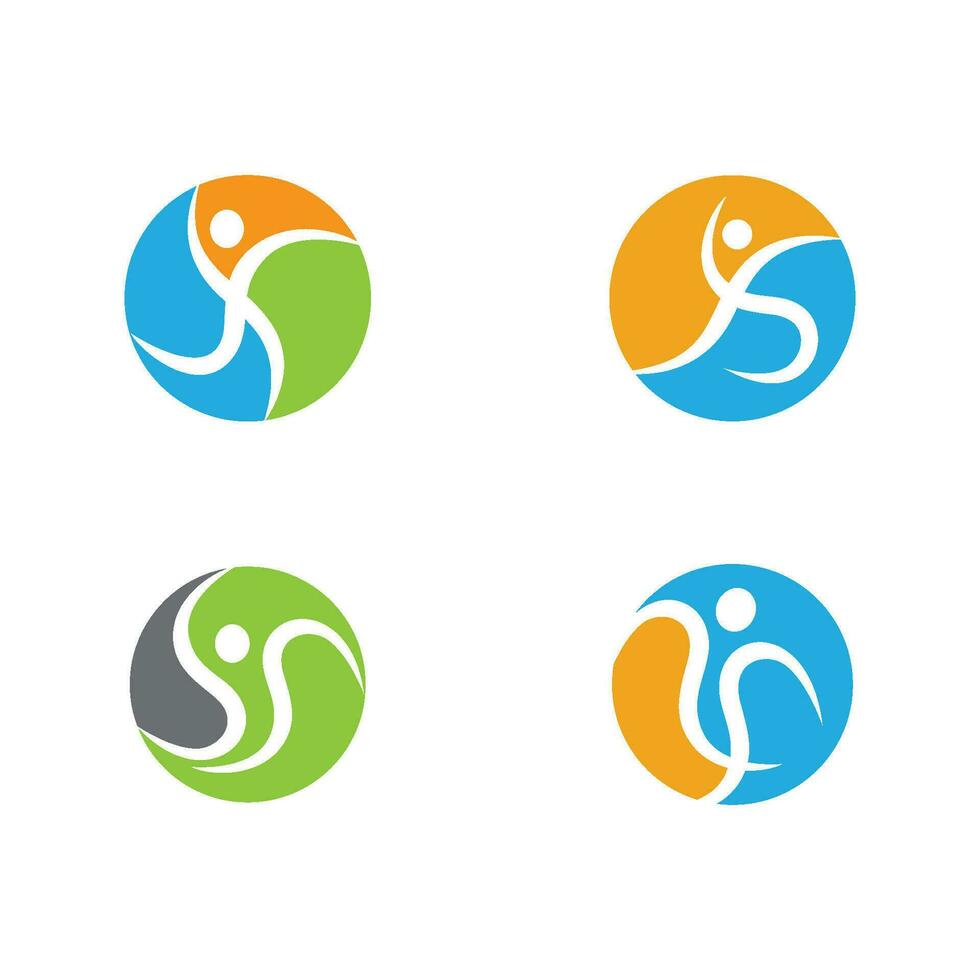 Human character logo sign vector