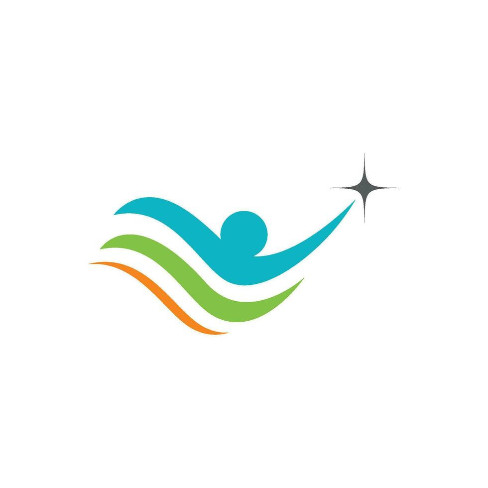 Human character logo sign vector
