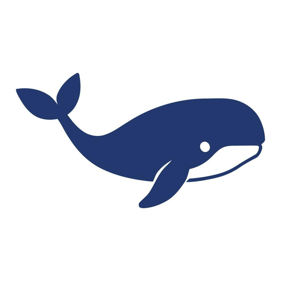 Blue whale, flat vector illustration. 35099964 Vector Art at Vecteezy