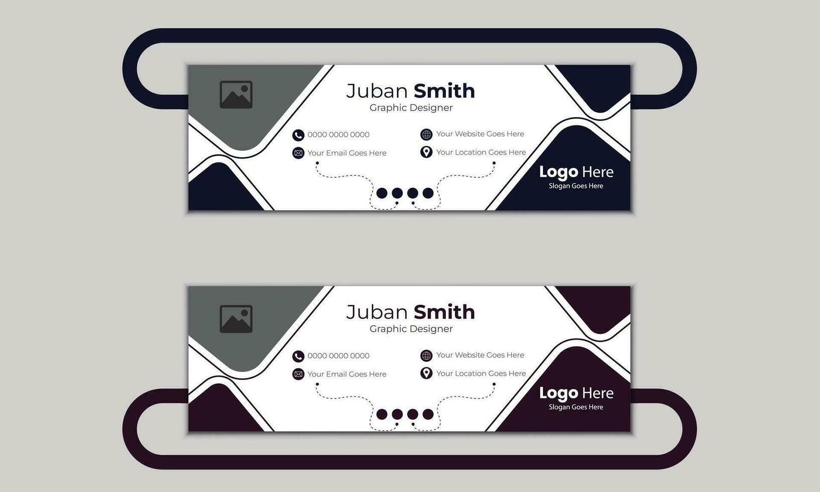 Creative Multipurpose business email signatures vector