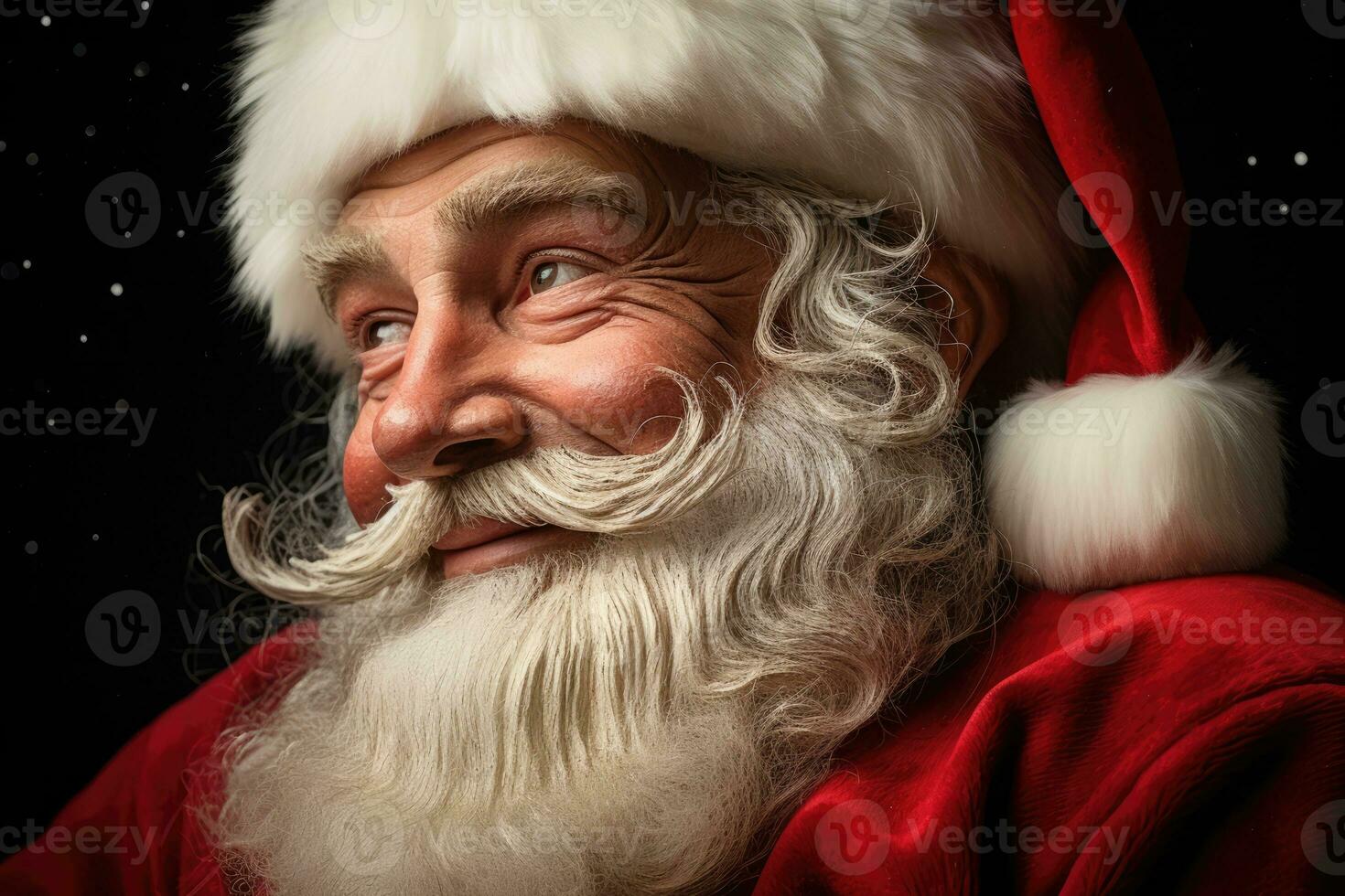 ai generado persona hombre claus diciembre festivo alegre barba nieve claus masculino estacional nuevo mayor foto