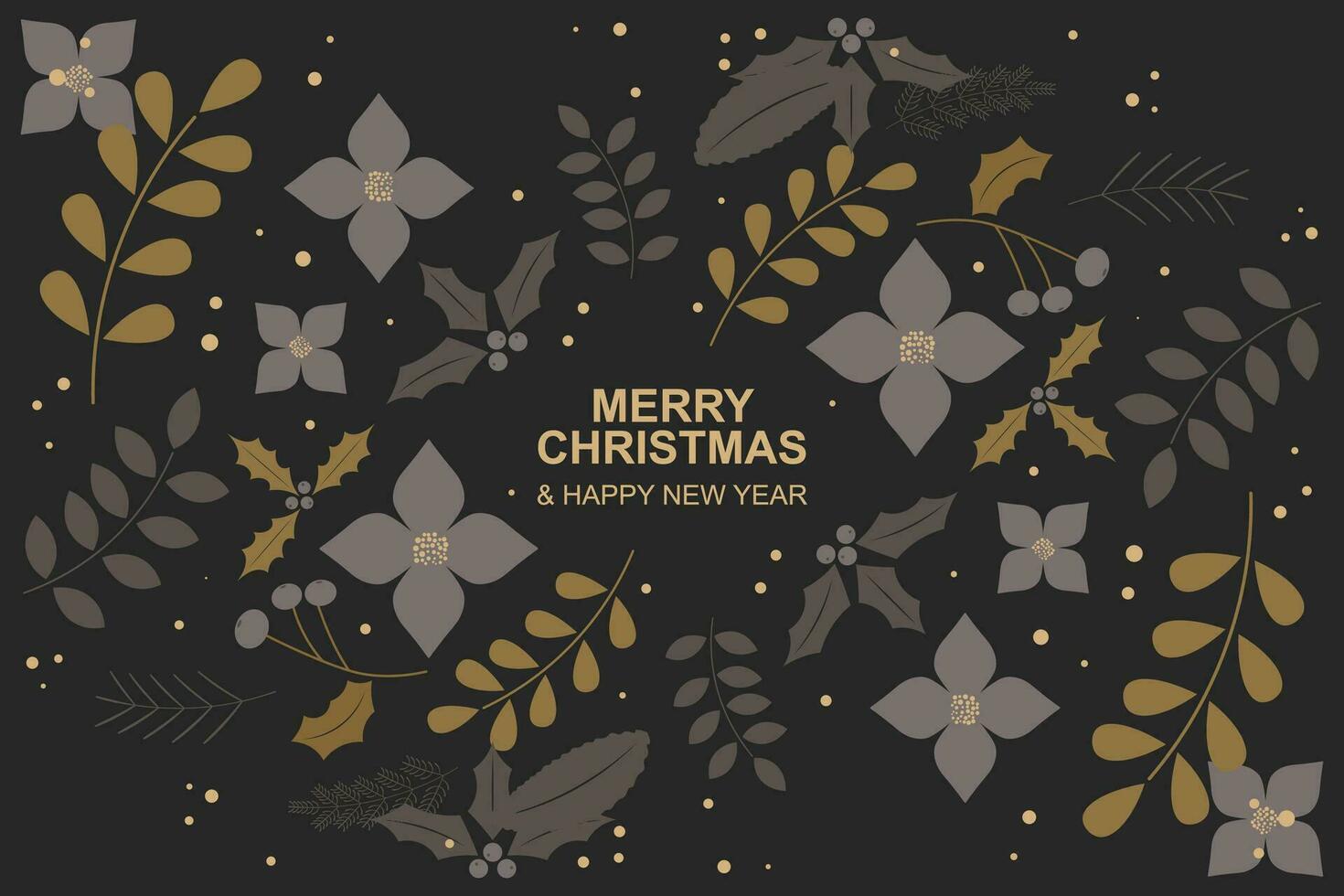 Christmas and happy new year background. vector