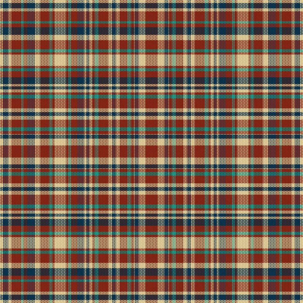 Tartan plaid pattern with texture and retro color. vector