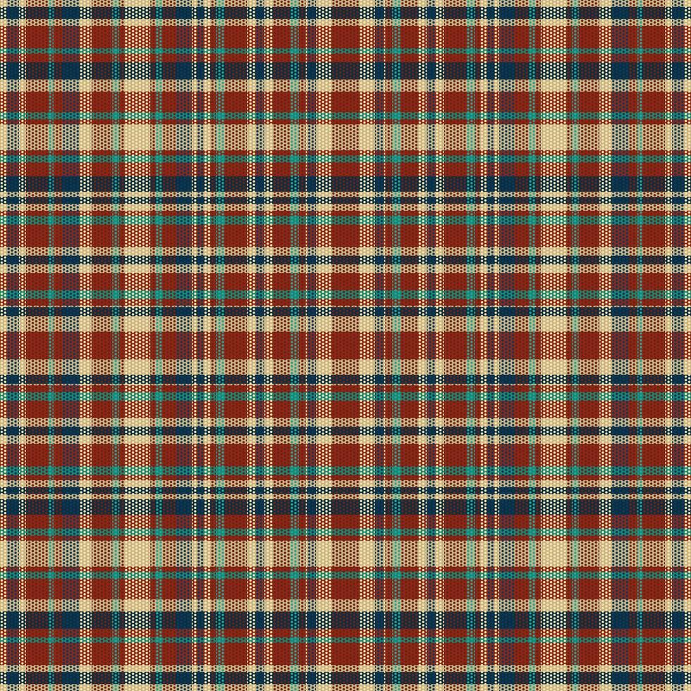 Tartan plaid pattern with texture and retro color. vector