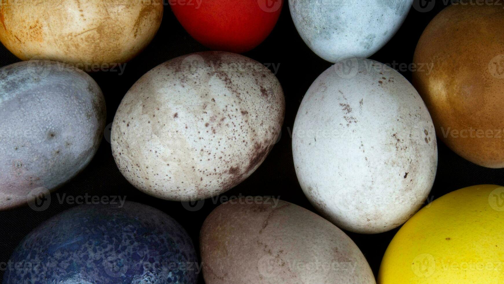 Colourful Easter Eggs. Vibrant, Festive Holiday Decorations Symbolizing Spring Celebration and Traditional Ornate Designs photo