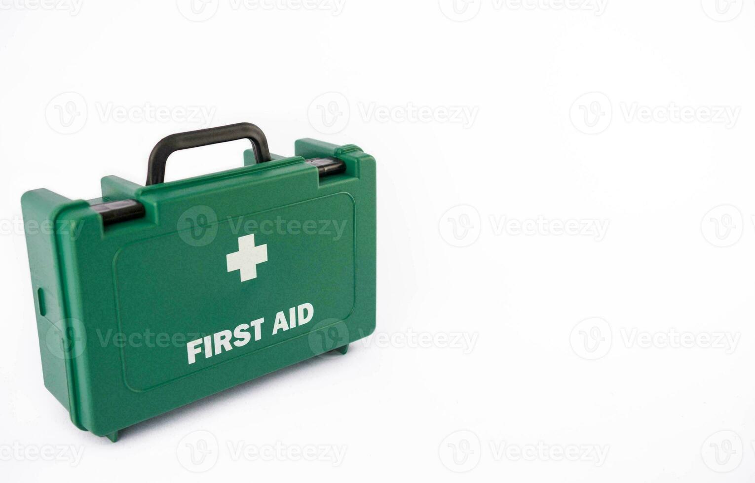 Emergency First Aid Kit, Medical Emergency Supplies for Health Care and Safety, Isolated for Rescue and Treatment Support photo