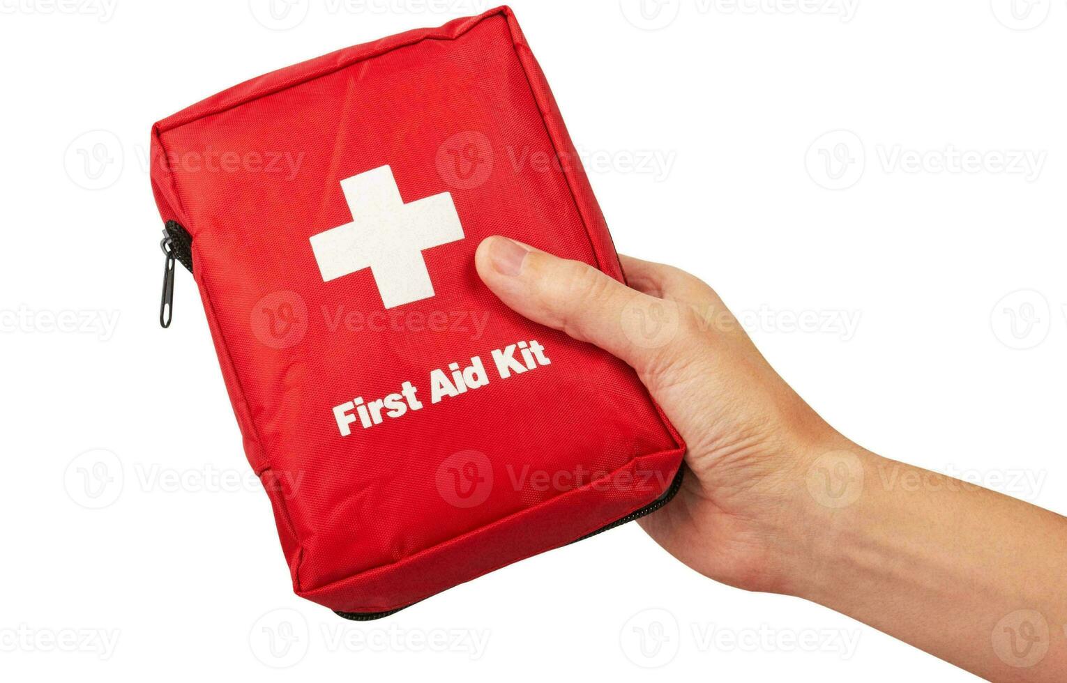 Emergency First Aid Kit, Medical Emergency Supplies for Health Care and Safety, Isolated for Rescue and Treatment Support photo