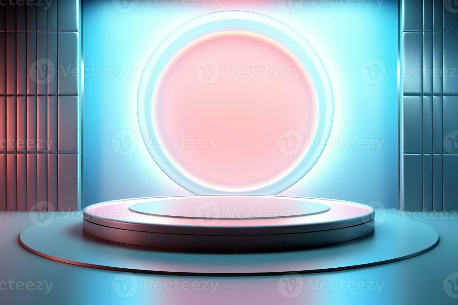 futuristic and clean stage blank center background photo