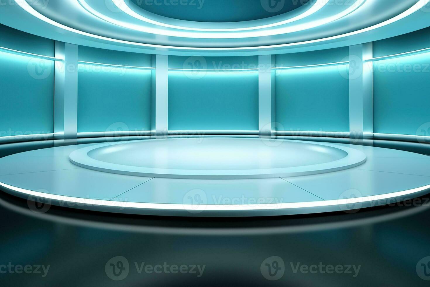 futuristic and clean stage blank center background photo