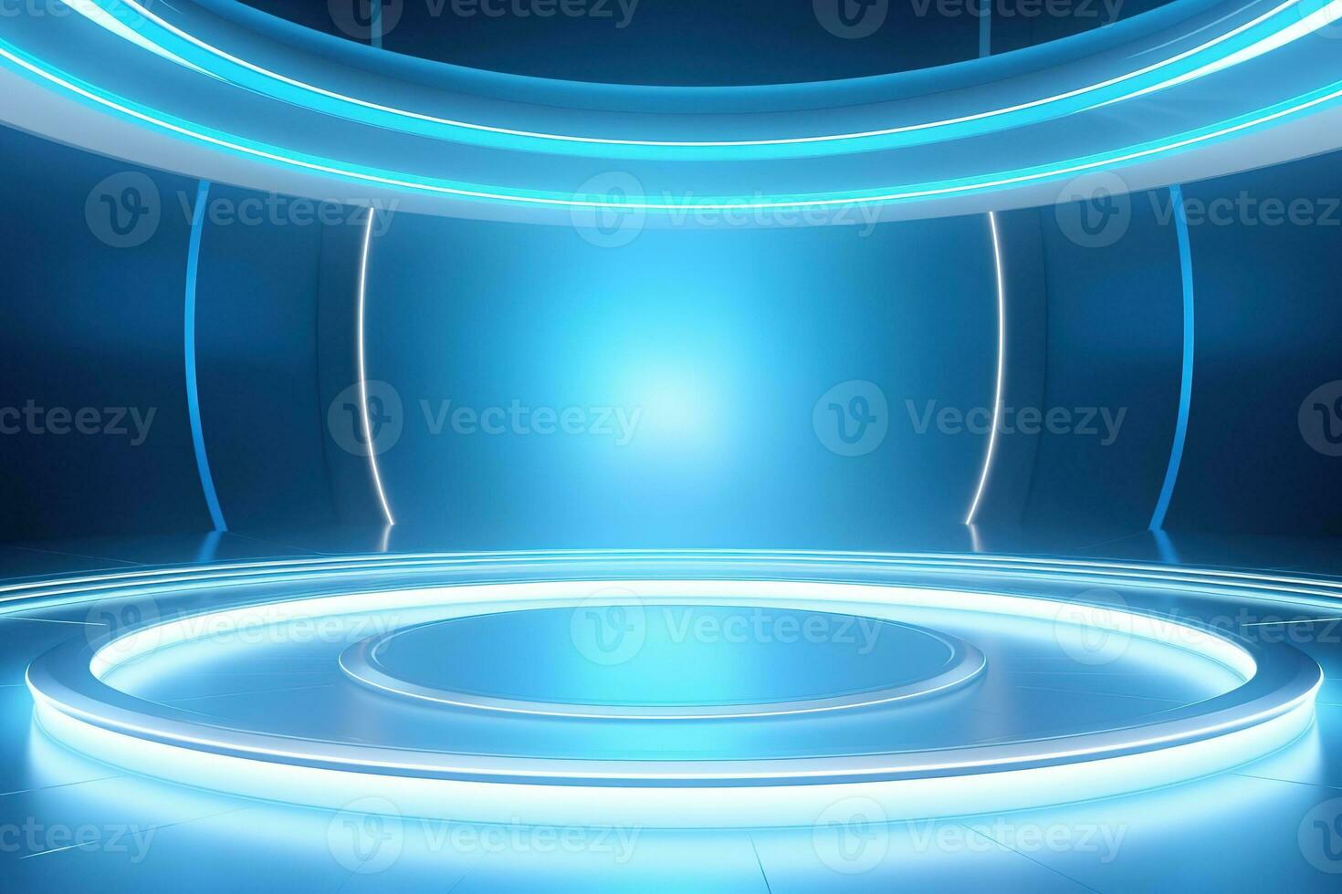 futuristic and clean stage blank center background photo