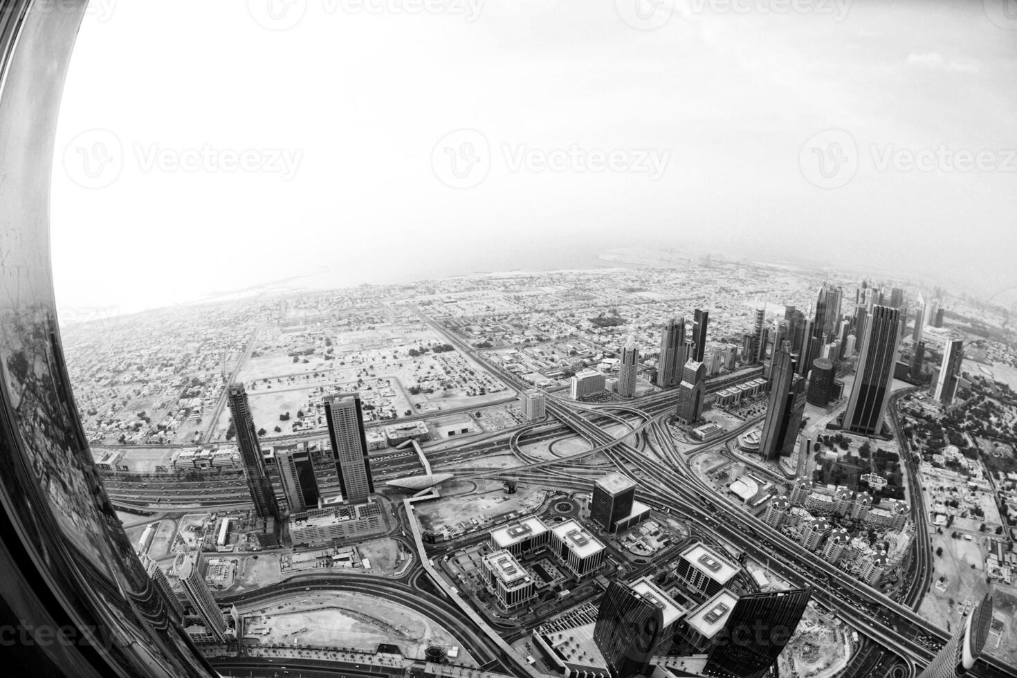 dubai skyline aerial view photo