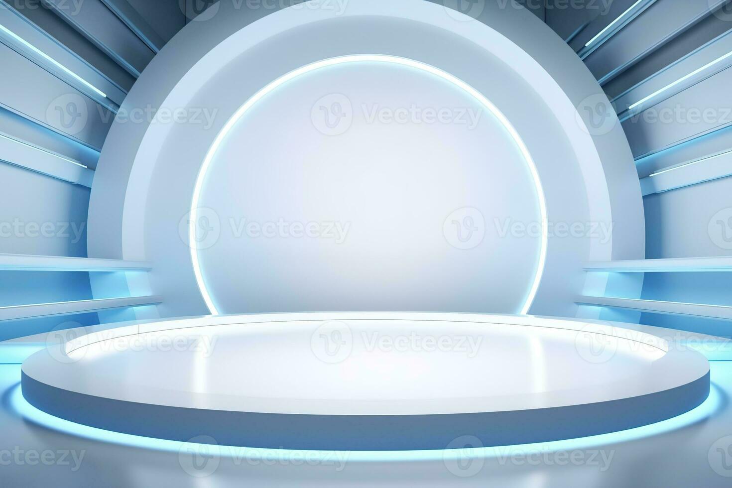 futuristic and clean stage blank center background photo