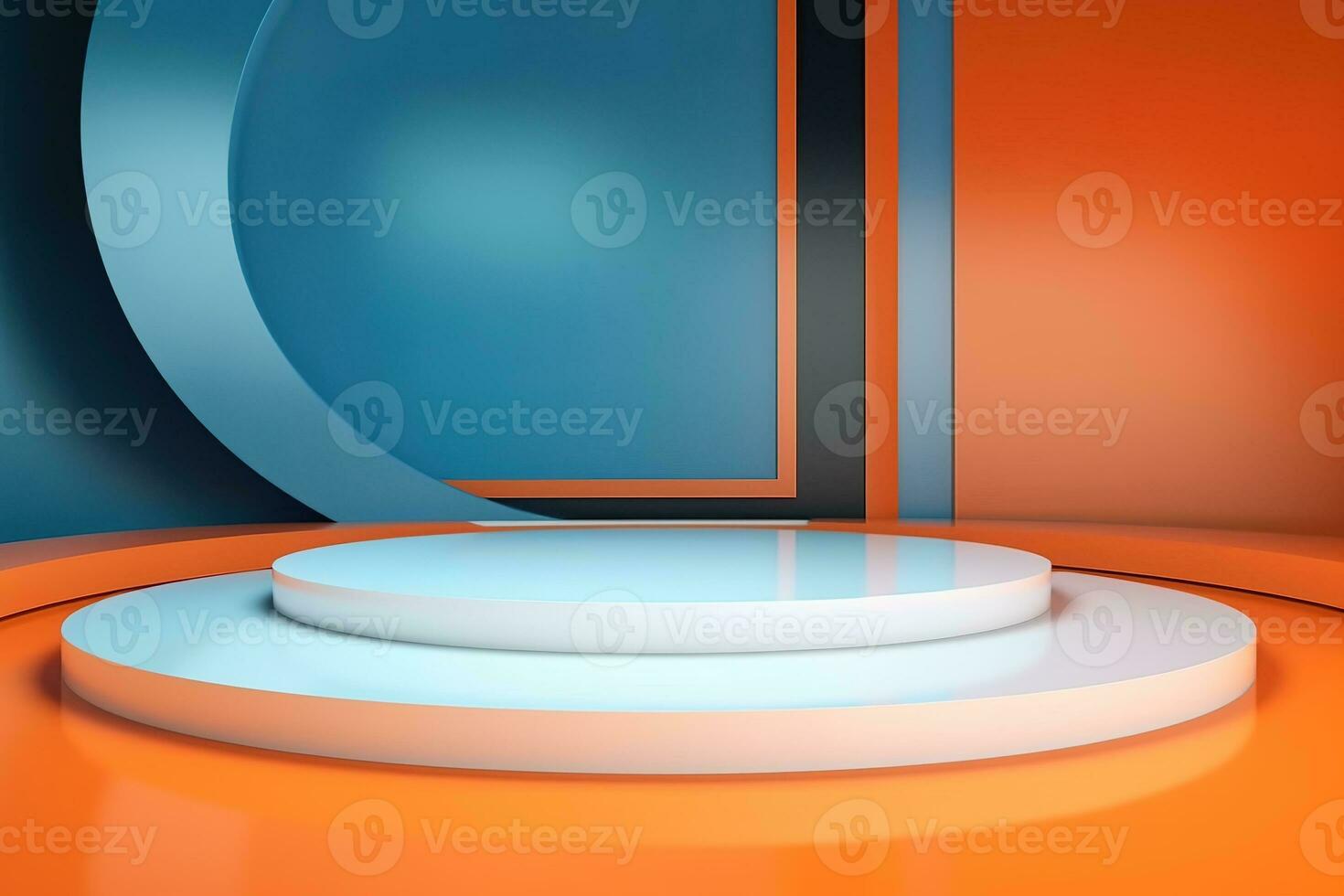 futuristic and clean stage blank center background photo