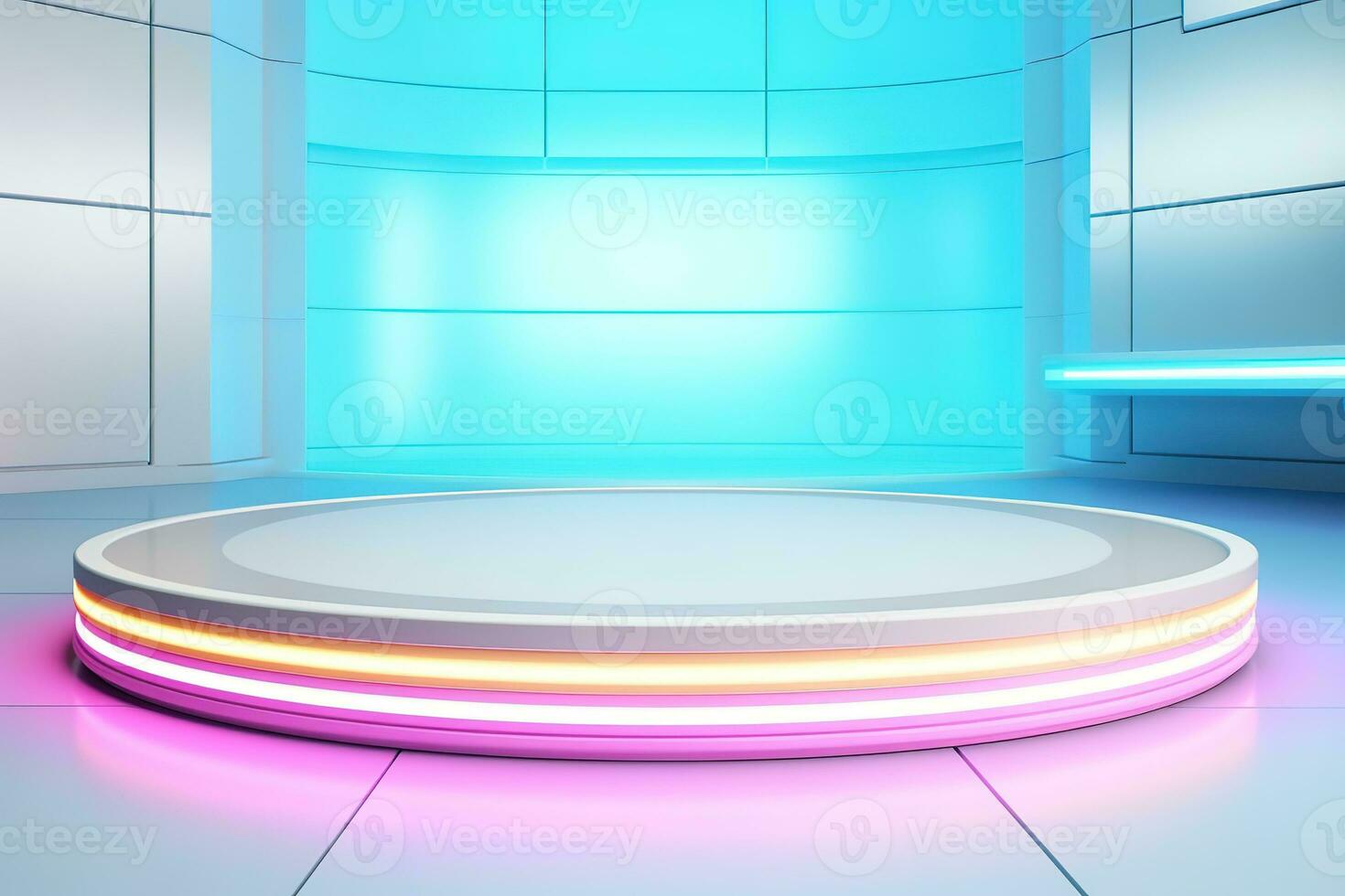 futuristic and clean stage blank center background photo