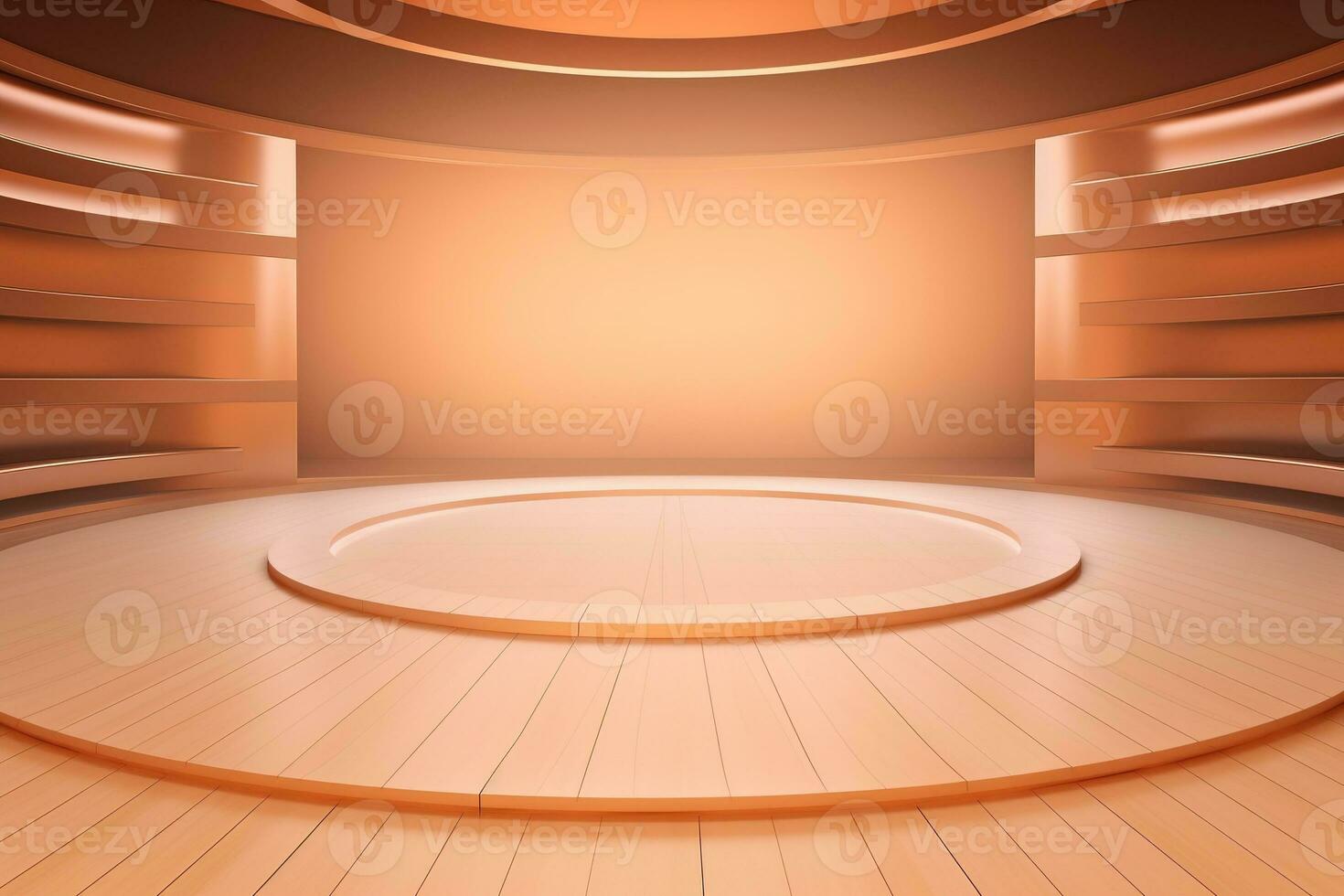 futuristic and clean stage blank center background photo