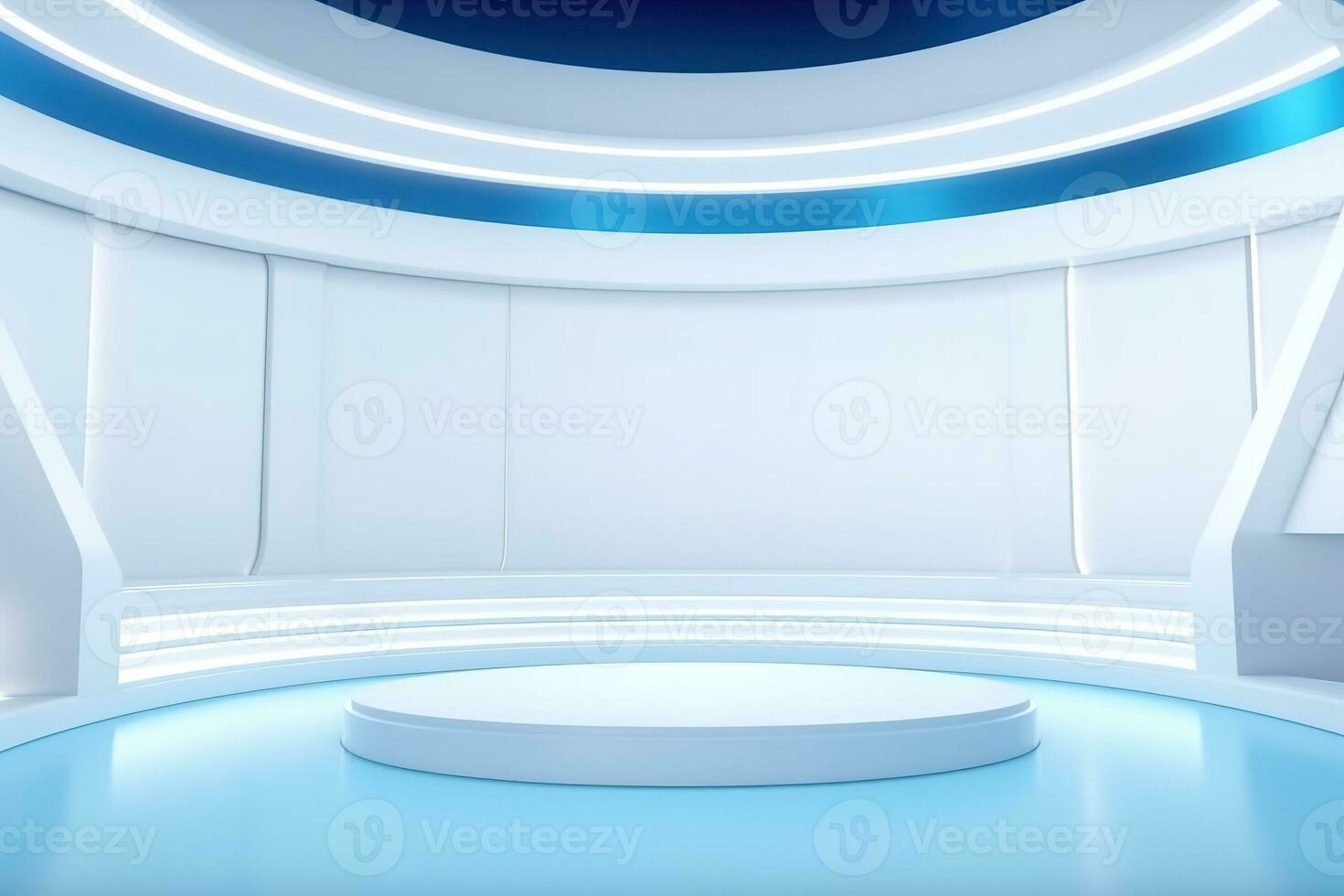 futuristic and clean stage blank center background photo