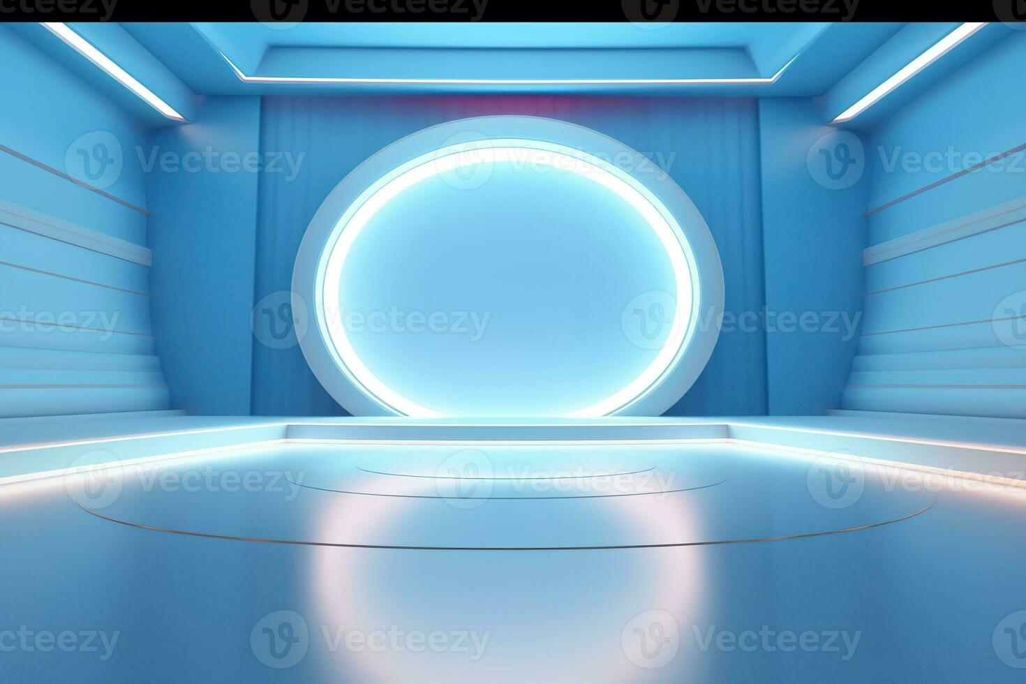 futuristic and clean stage blank center background photo