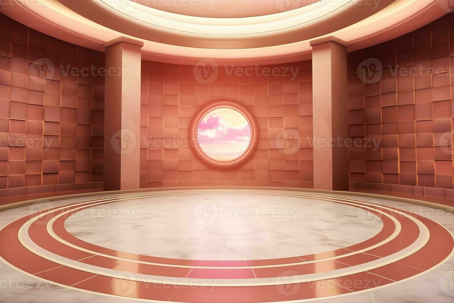 futuristic and clean stage blank center background photo