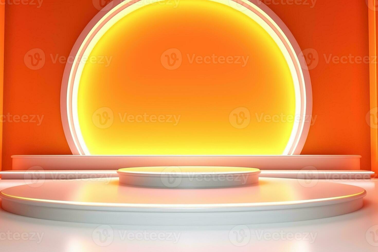 futuristic and clean stage blank center background photo