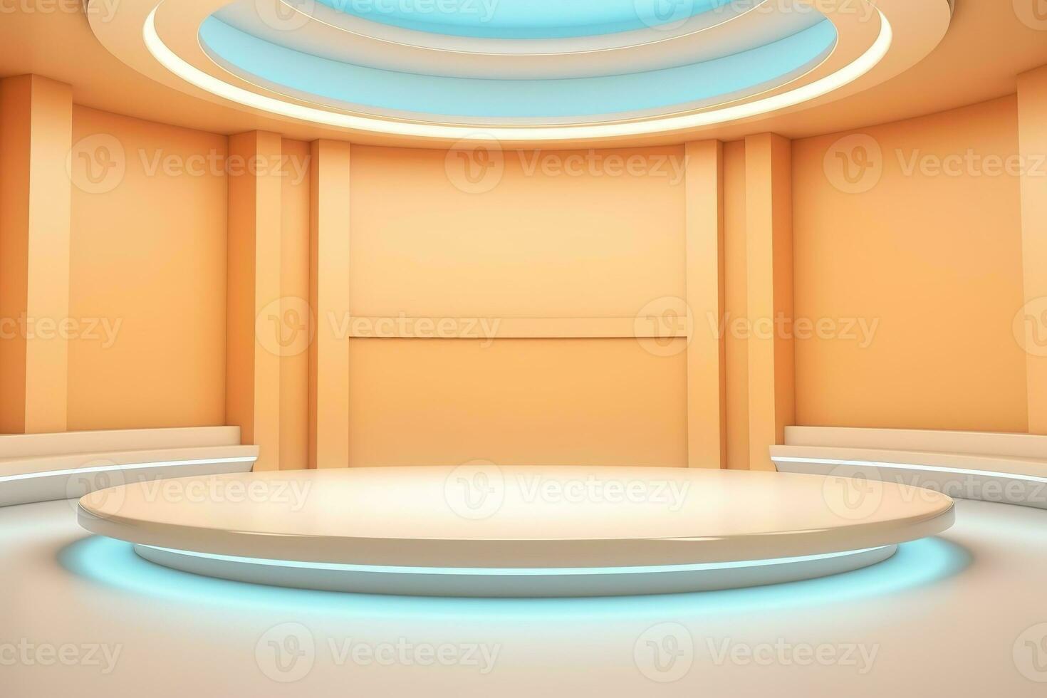 futuristic and clean stage blank center background photo