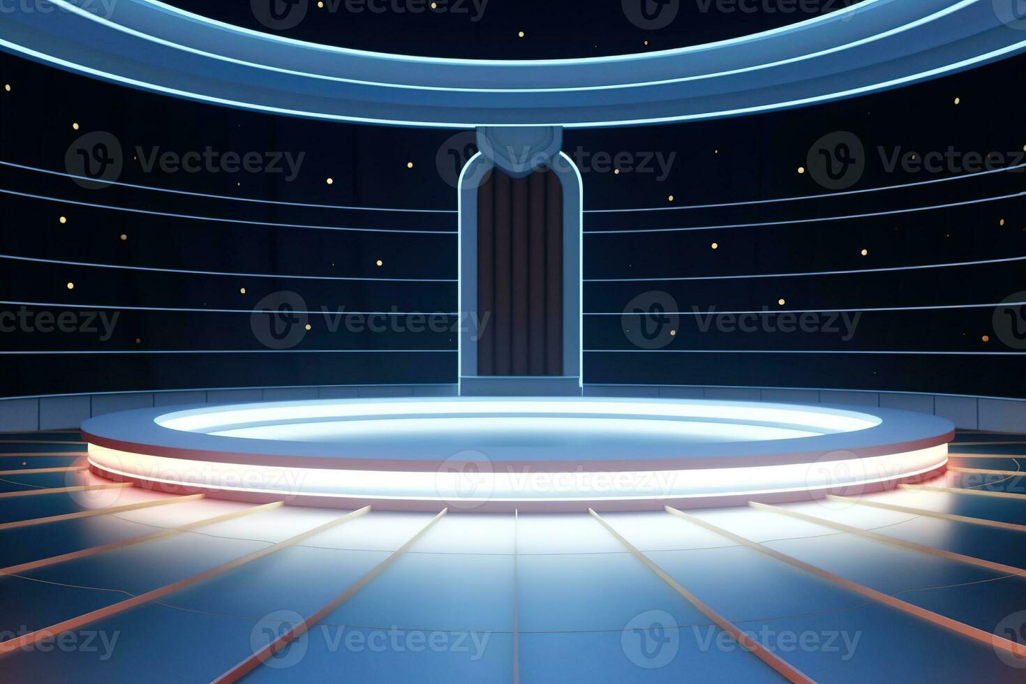 futuristic and clean stage blank center background photo