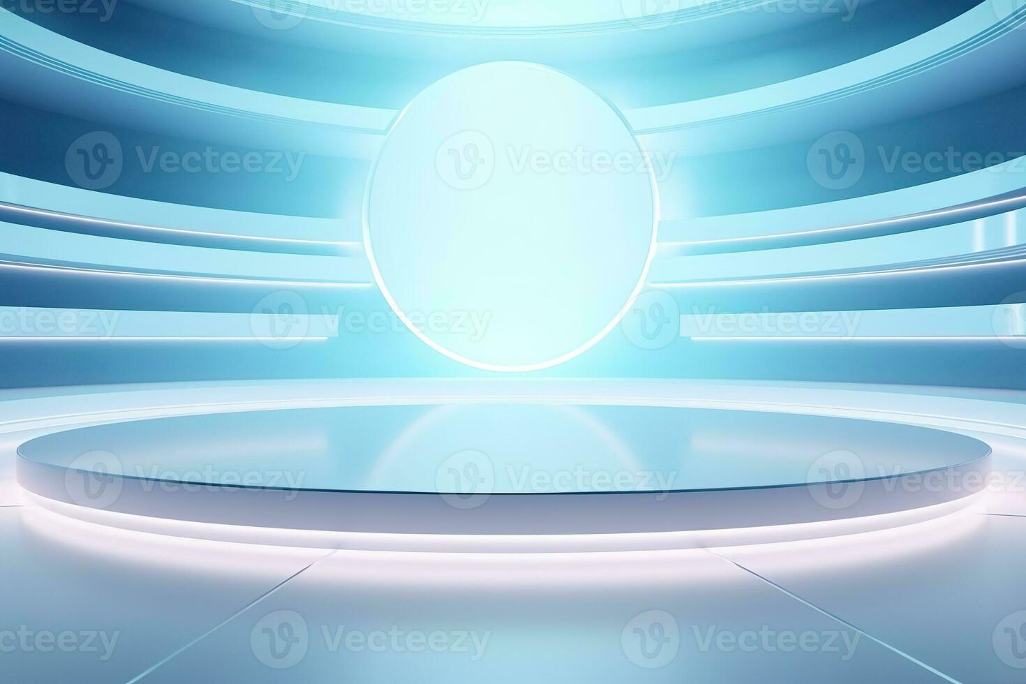 futuristic and clean stage blank center background photo