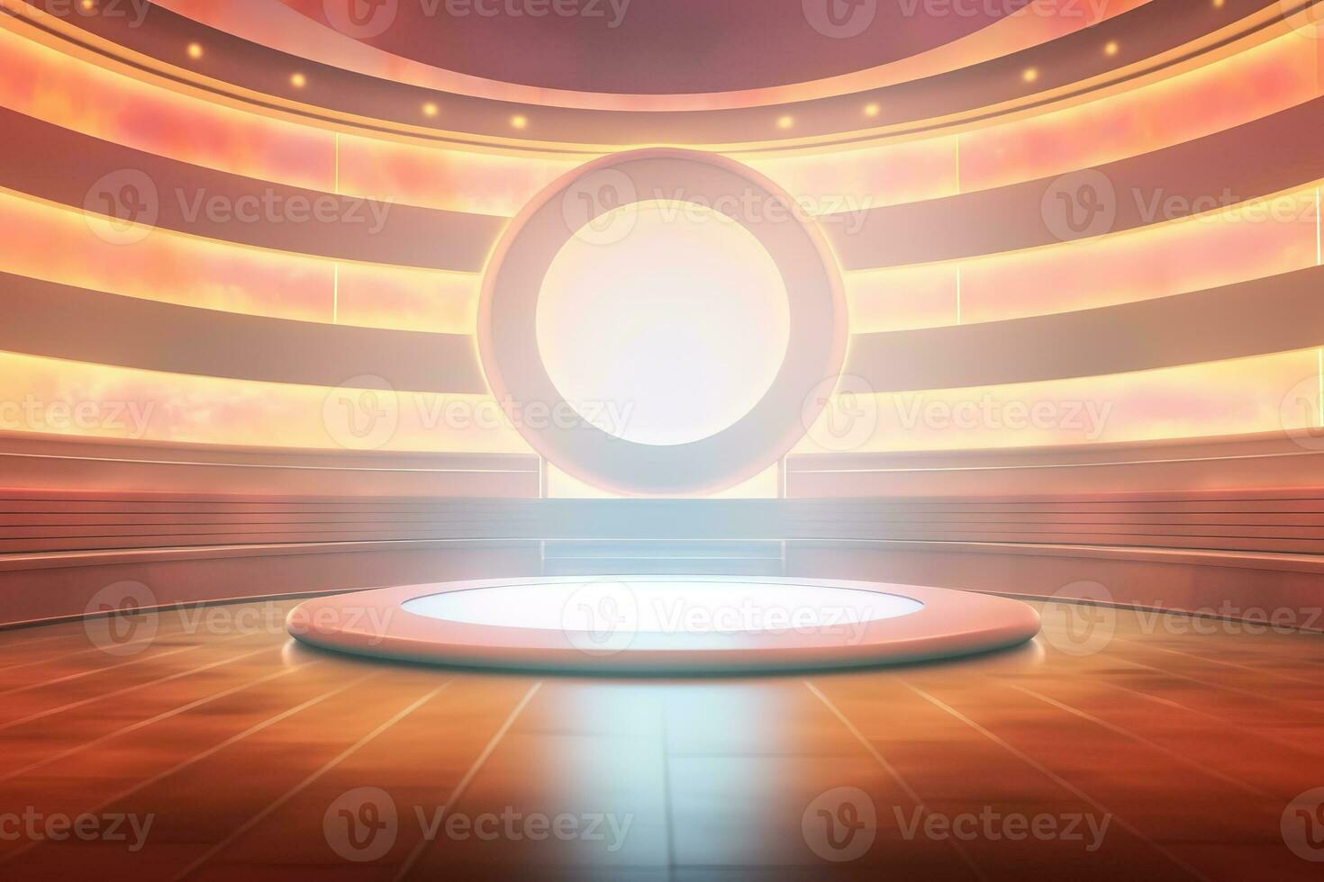 futuristic and clean stage blank center background photo