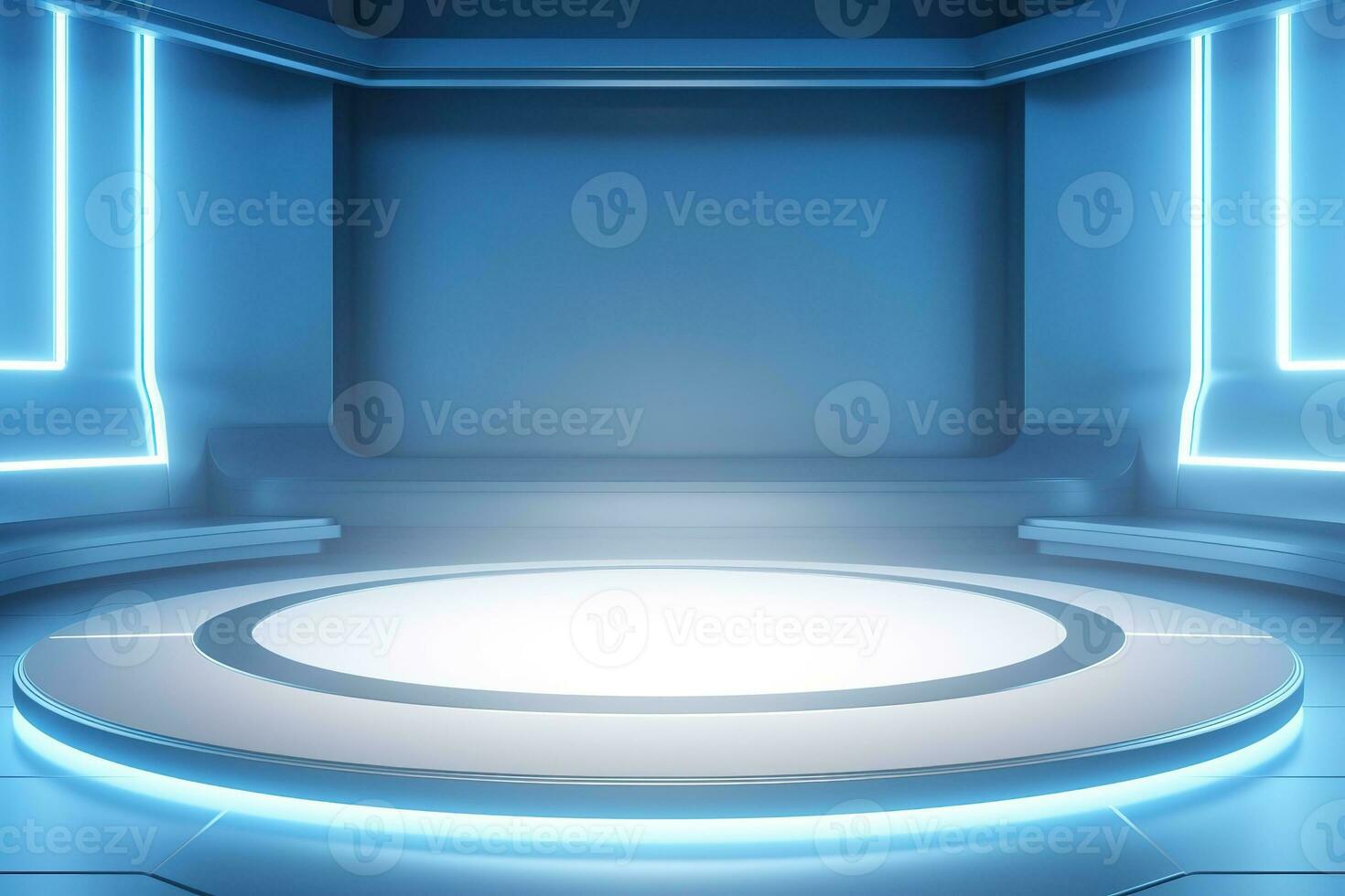 futuristic and clean stage blank center background photo