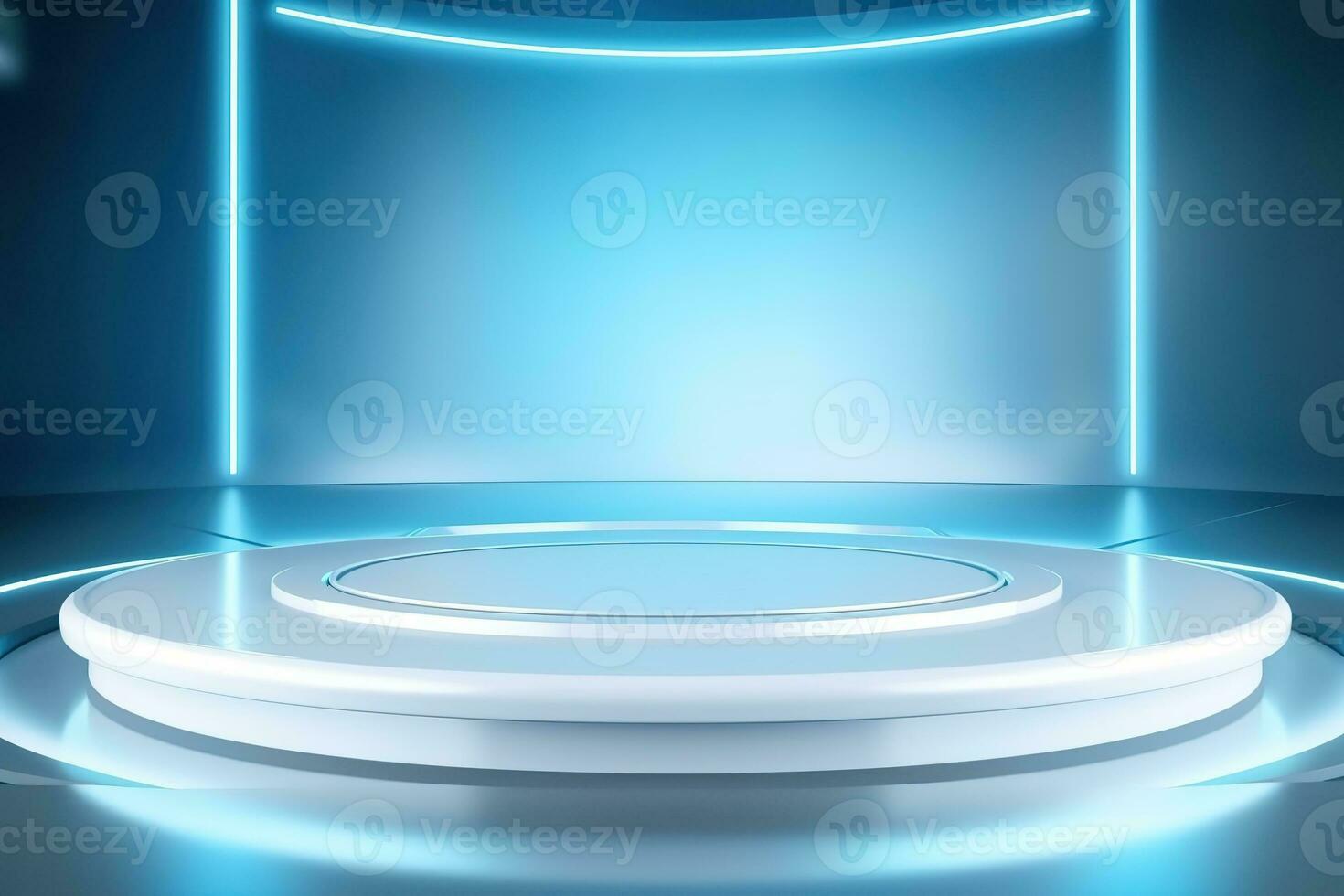 futuristic and clean stage blank center background photo