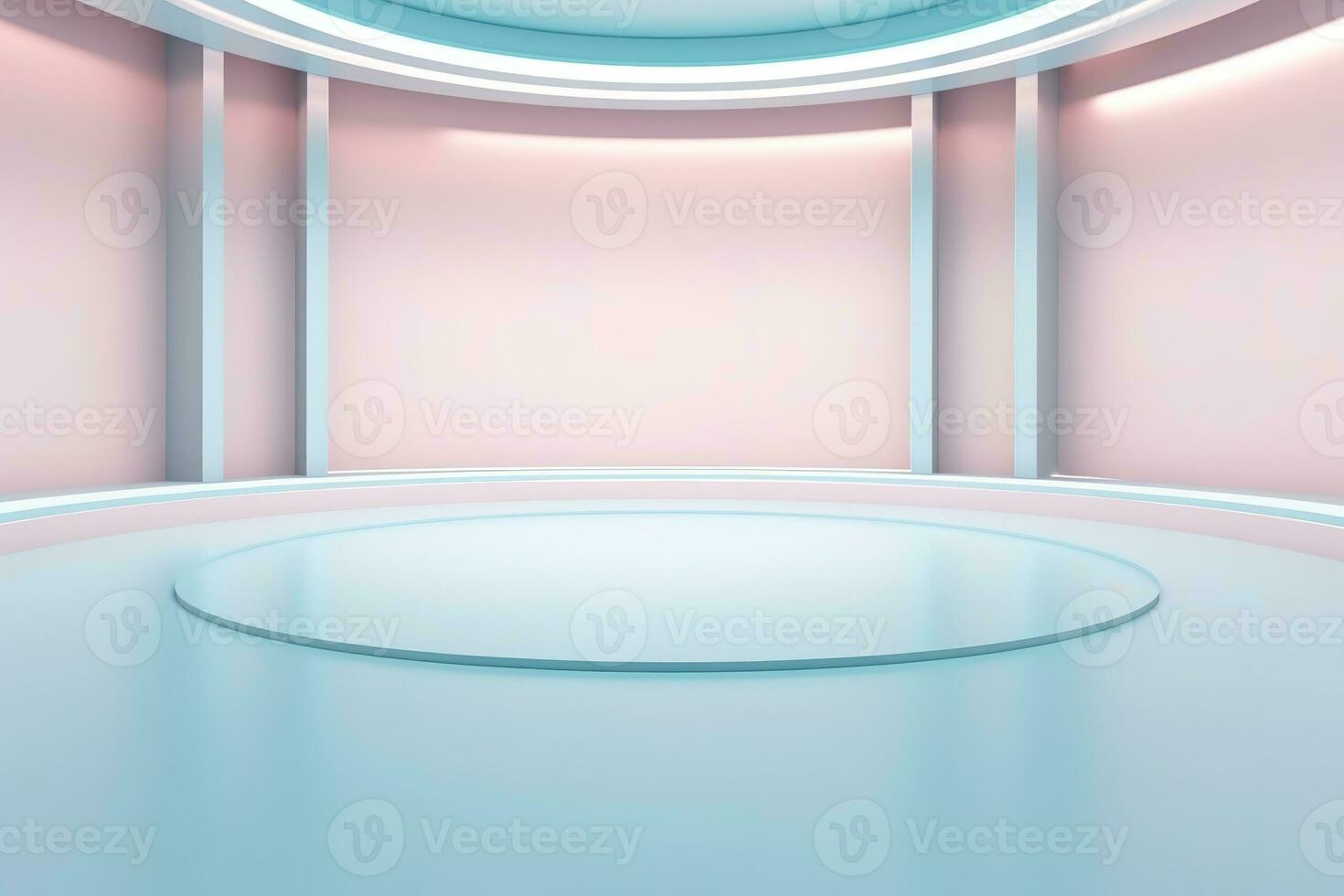 futuristic and clean stage blank center background photo