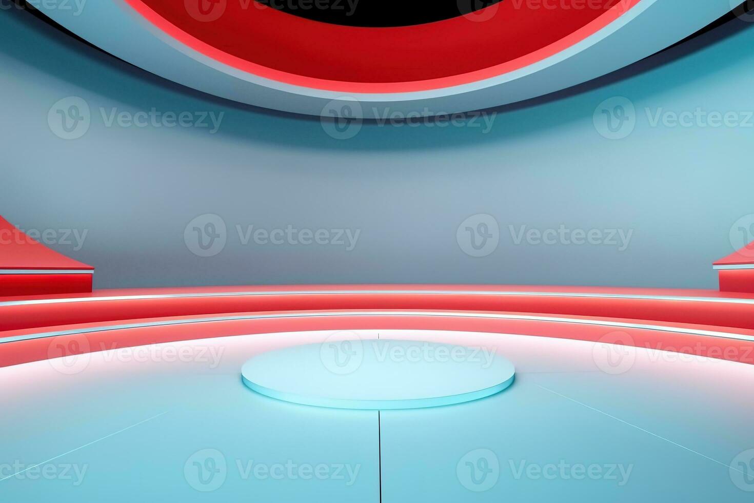 futuristic and clean stage blank center background photo