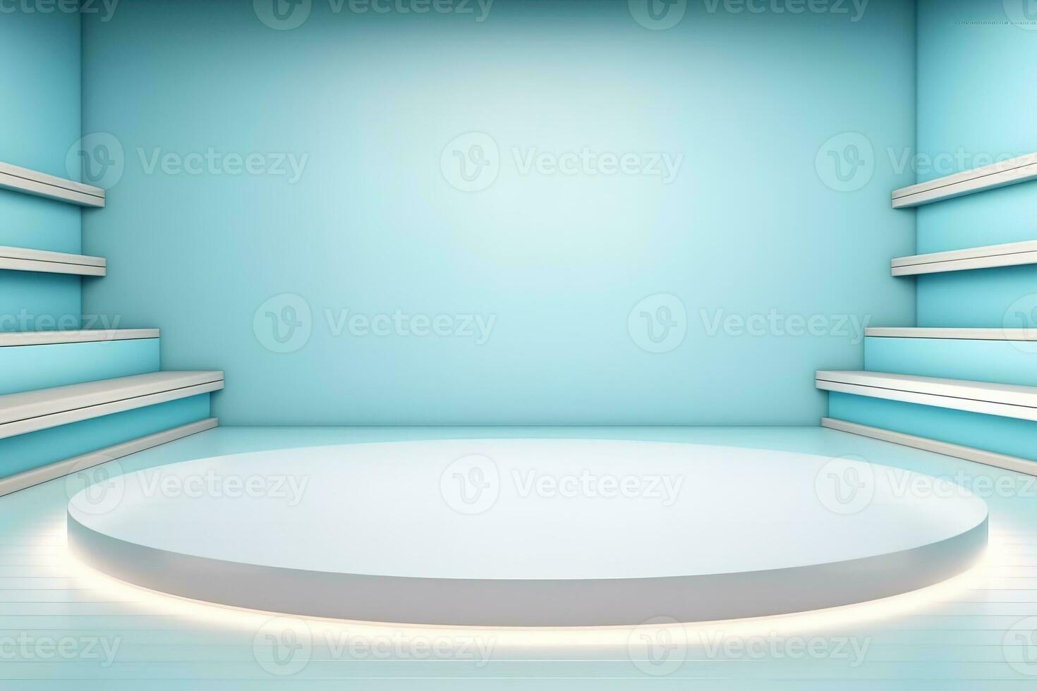 futuristic and clean stage blank center background photo