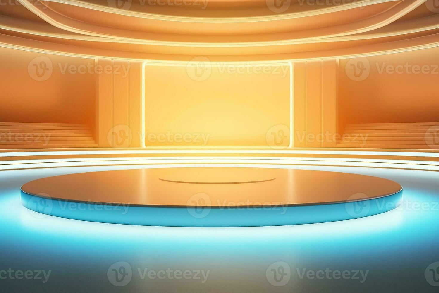 futuristic and clean stage blank center background photo