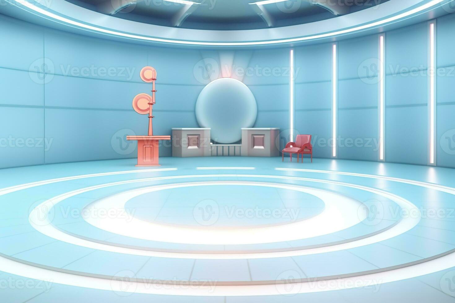futuristic and clean stage blank center background photo