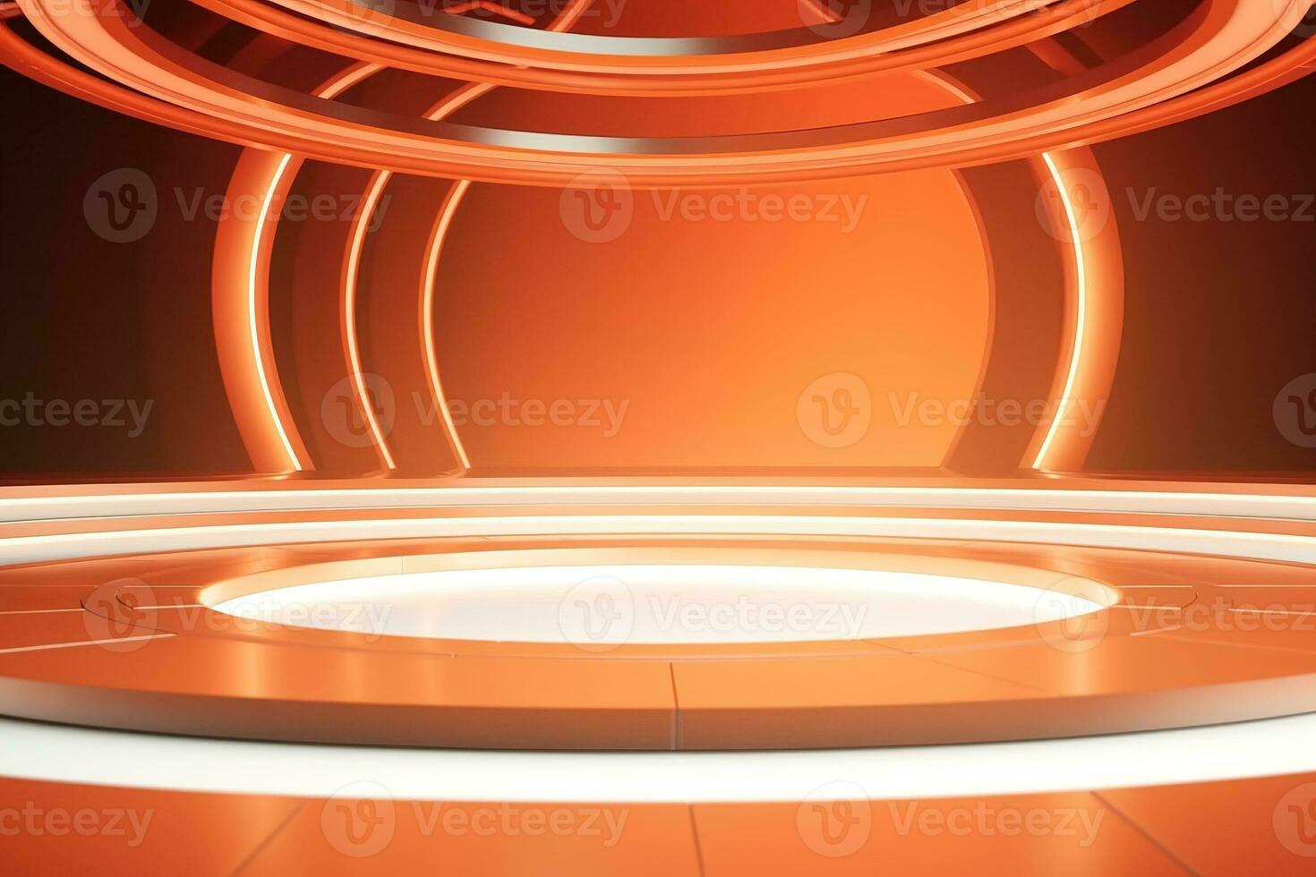 futuristic and clean stage blank center background photo