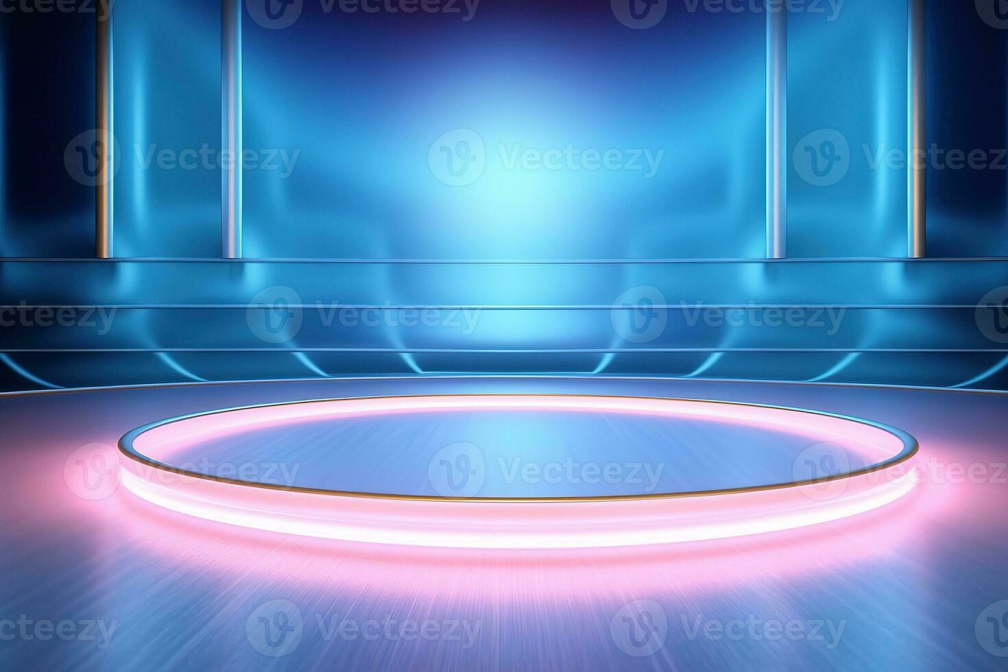 futuristic and clean stage blank center background photo