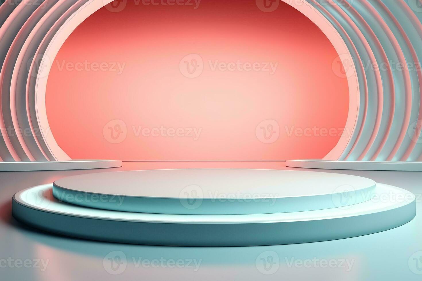 futuristic and clean stage blank center background photo