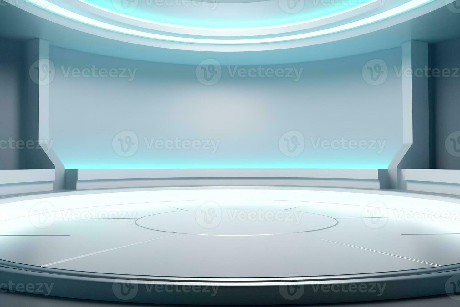 futuristic and clean stage blank center background photo