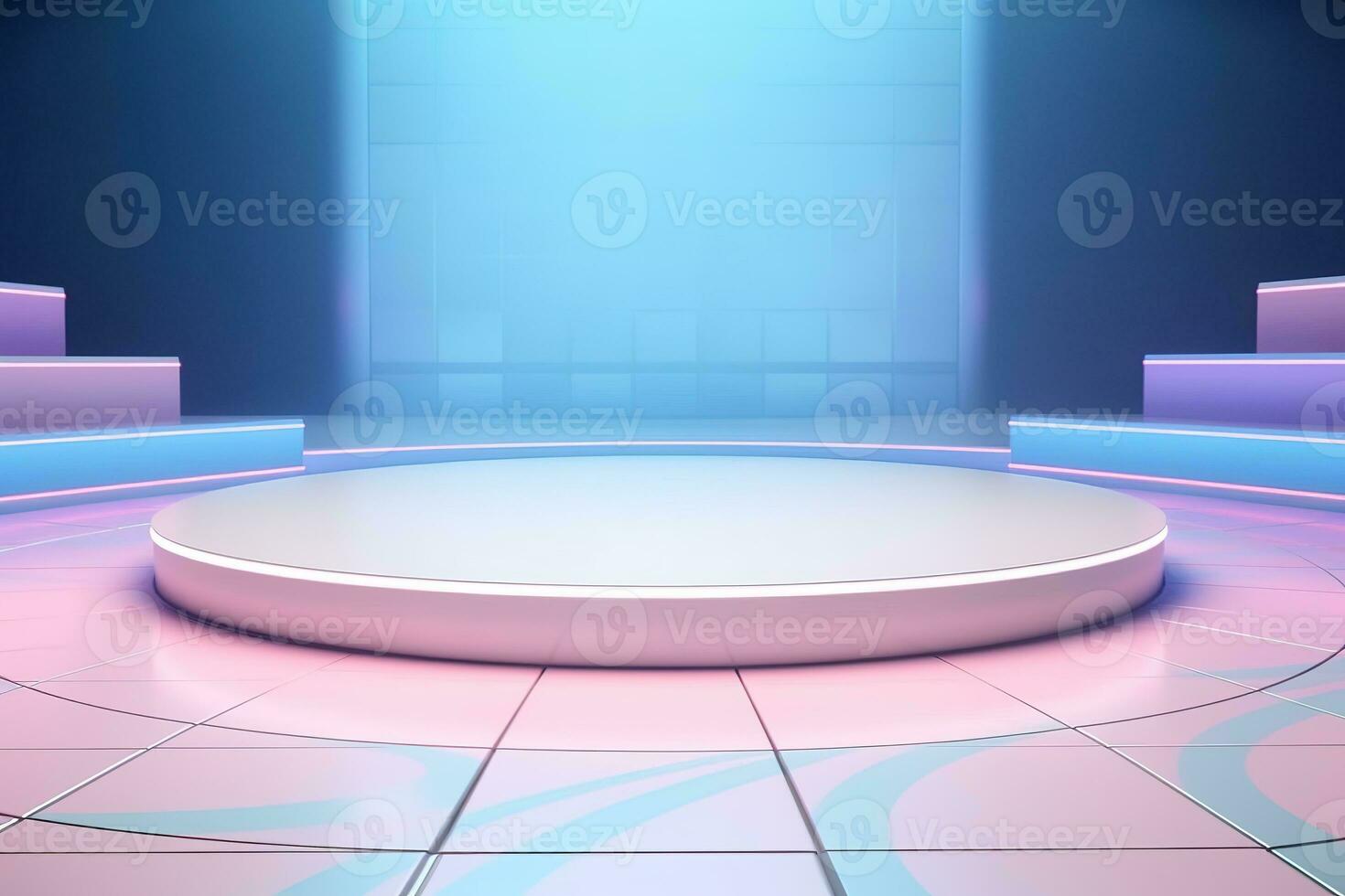 futuristic and clean stage blank center background photo