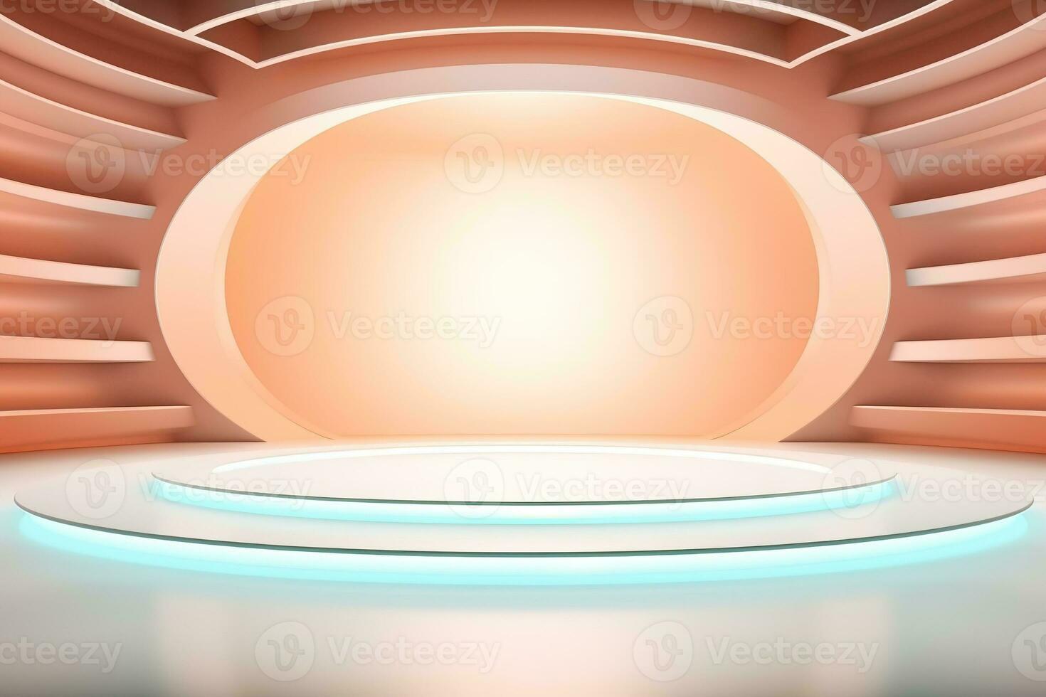 futuristic and clean stage blank center background photo