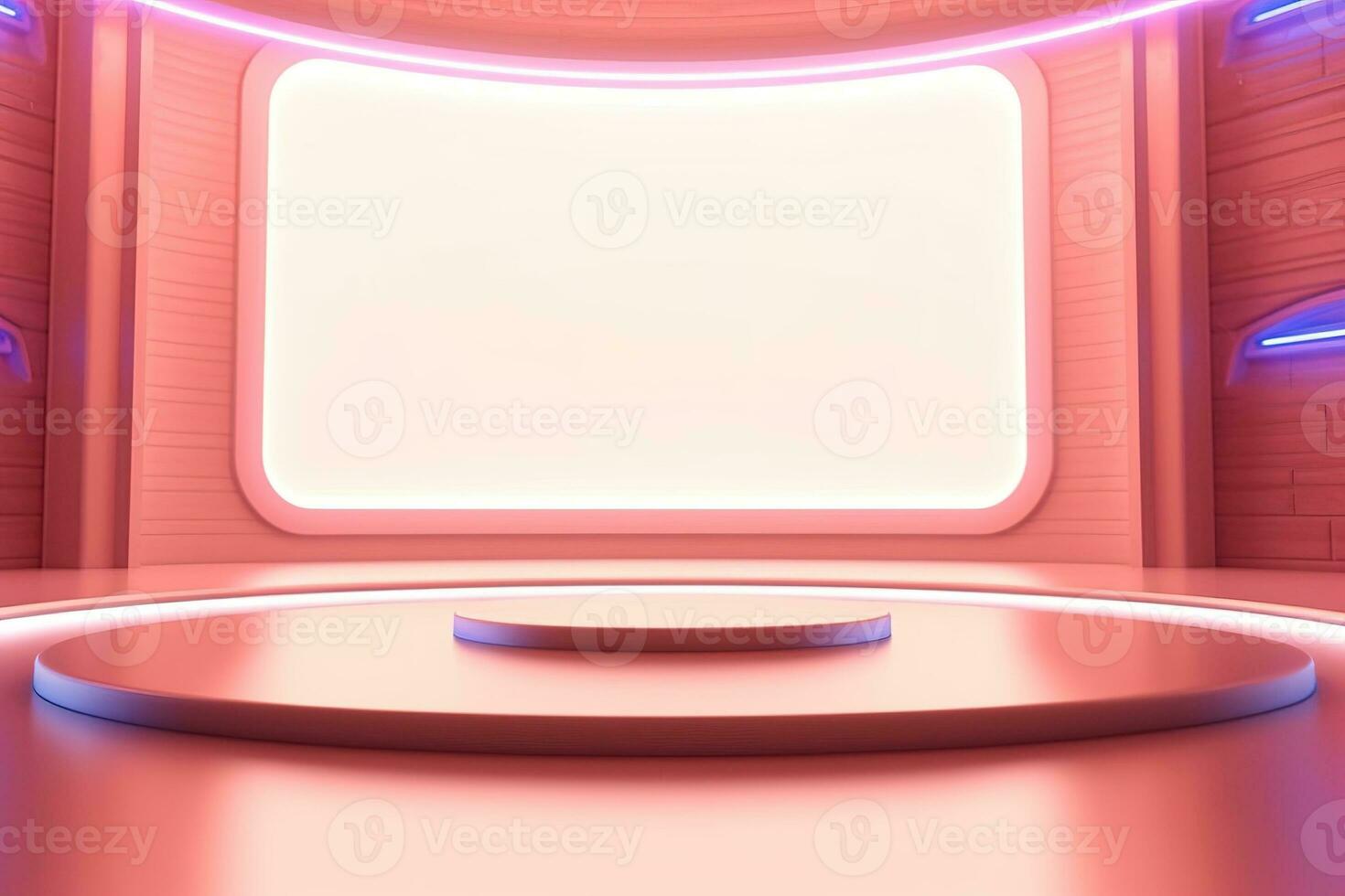 futuristic and clean stage blank center background photo