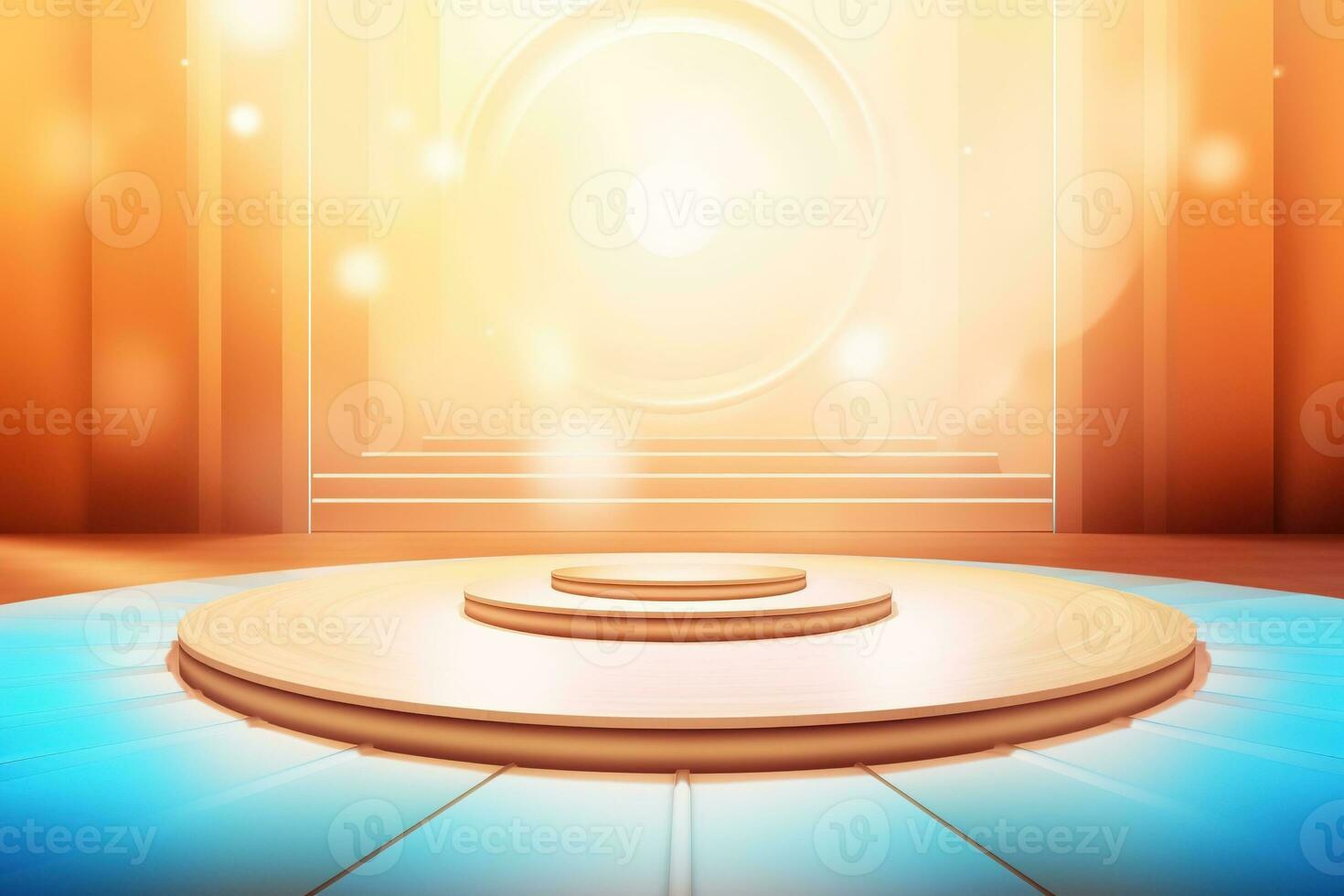 futuristic and clean stage blank center background photo